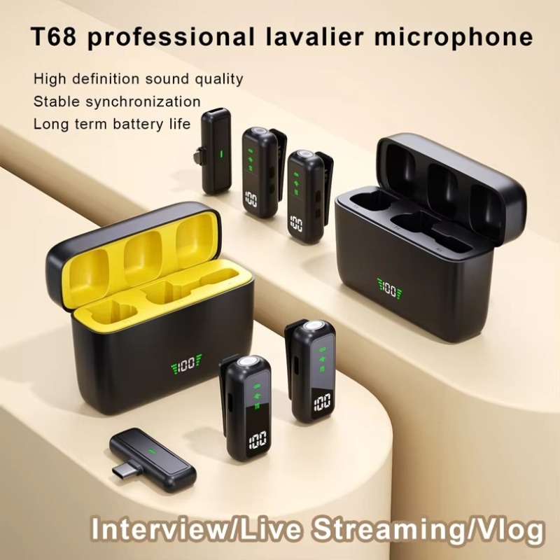 Home Office Studio - Draadloze Lavalier-microfoon Audio Video-opname Draagbare mini-microfoon
