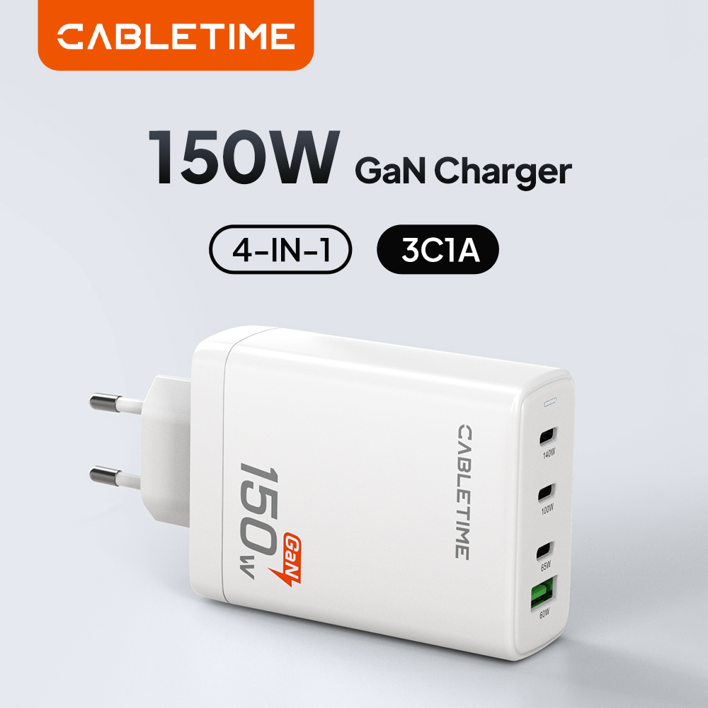 Home Office For Mac - CABLETIME USB C-oplader 150W PD GaN