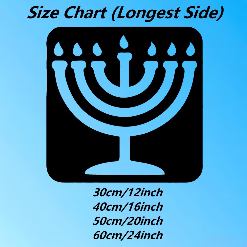 Home Office For - CIFBUY Vintage Menorah Metalen Wanddecoratie IJzer