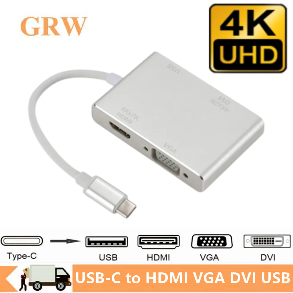 Home Office For Mac - 4K Type C Naar Hdmi Vga