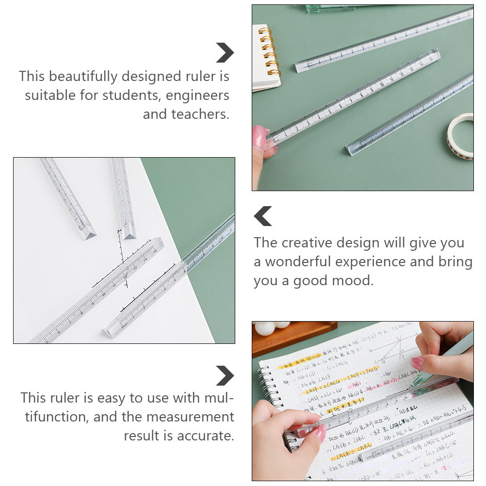 6 stuks plastic driehoekige li - Home Office Student recensie en prijs