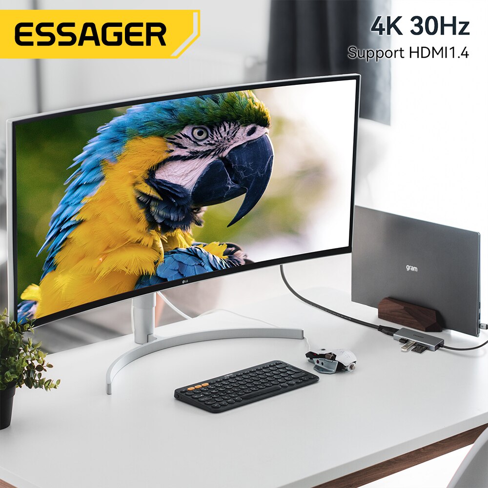 Essager 5 In 1 Usb C Hub HDMI- - Home Office For Mac recensie en prijs