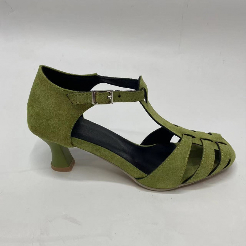 Dames Groene Suède Kitten Heel - Home Office Size recensie en prijs