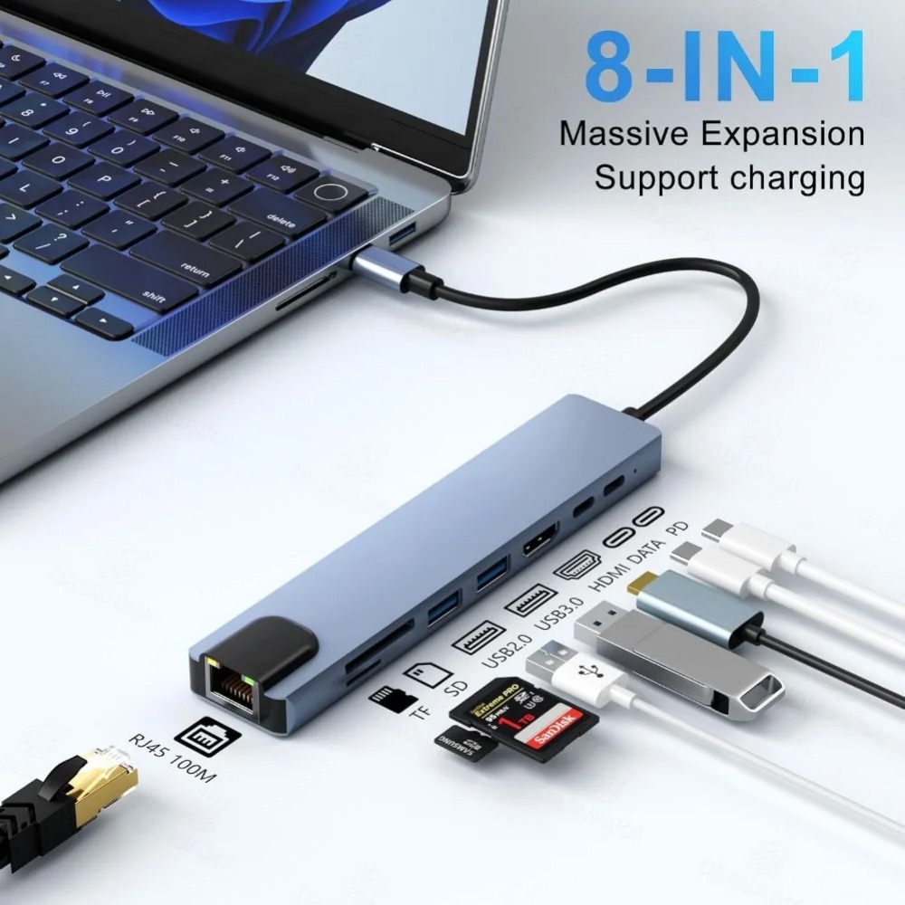 USB-C Hub 8/7-in-1 4K HDMI Ada - Home Office For Mac recensie en prijs