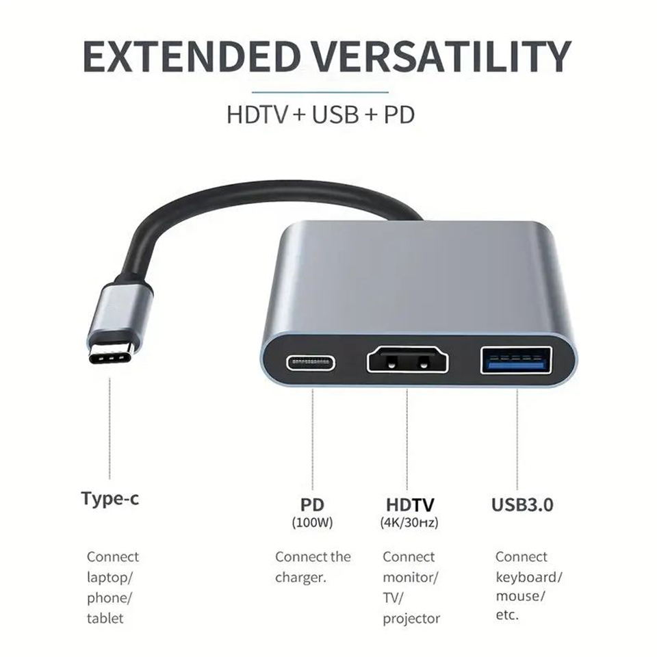 3-in-1 Type-C USB Hub Man-vrou - Home Office For Mac recensie en prijs