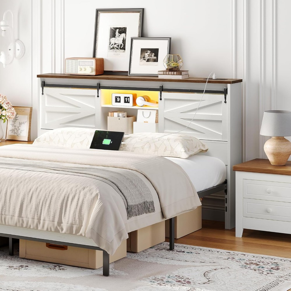 Queen hoofdeinde met opbergpla - Bookcase Wood Shelf recensie en prijs